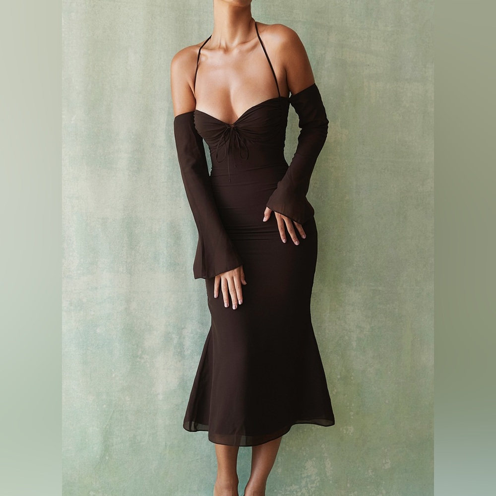 House of CB Naomi Espresso Midi Dress